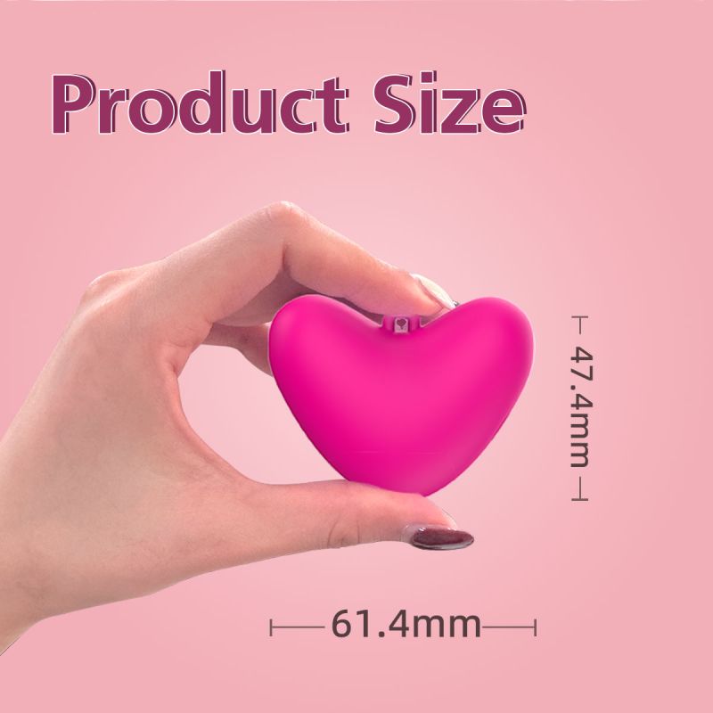 Мини-вибратор клиторальный Every Night Toys Eileen в форме сердца розовый, 10 режимов вибрации вид 8