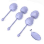 Набір вагінальних віброкульок Every Night Toys Lela, 3 шт, з дистанційним пультом, бузковий