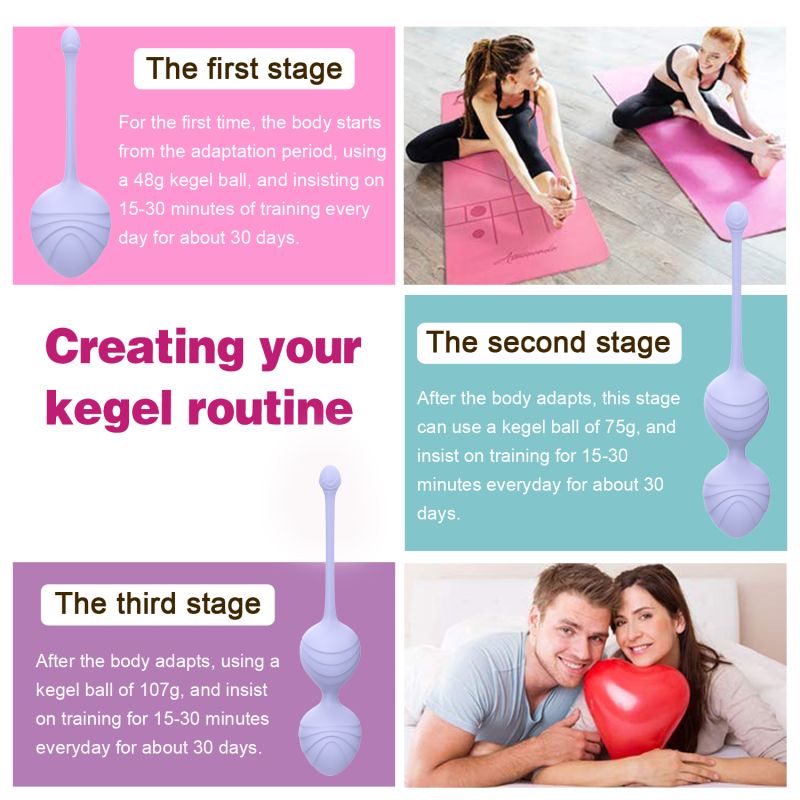 Набір вагінальних віброкульок Every Night Toys Lela, 3 шт, з дистанційним пультом, бузковий вид 9