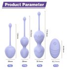 Набір вагінальних віброкульок Every Night Toys Lela, 3 шт, з дистанційним пультом, бузковий вид 11