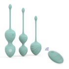 Набір вагінальних віброкульок Every Night Toys Audrey, 3 шт, з дистанційним пультом, бірюзовий вид 2