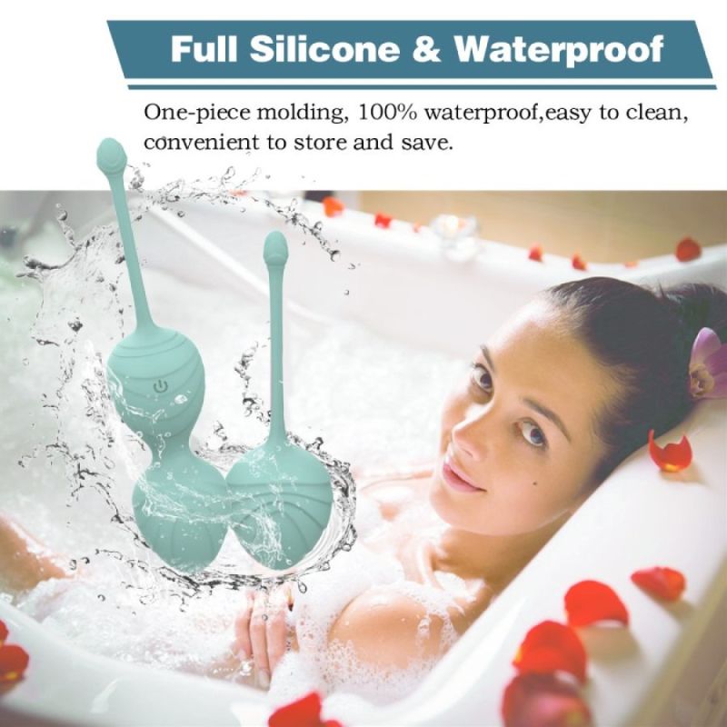 Набір вагінальних віброкульок Every Night Toys Audrey, 3 шт, з дистанційним пультом, бірюзовий вид 6