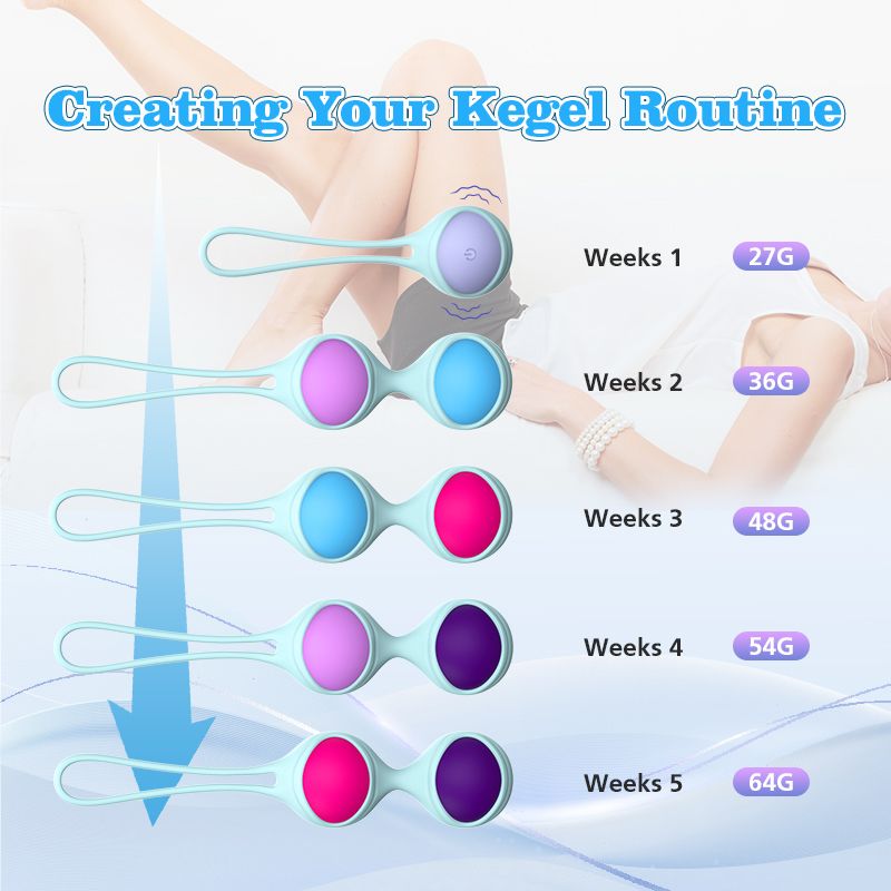 Набір різнокольорових вагінальних віброкульок Every Night Toys з вібрацією та дистанційним пультом вид 3