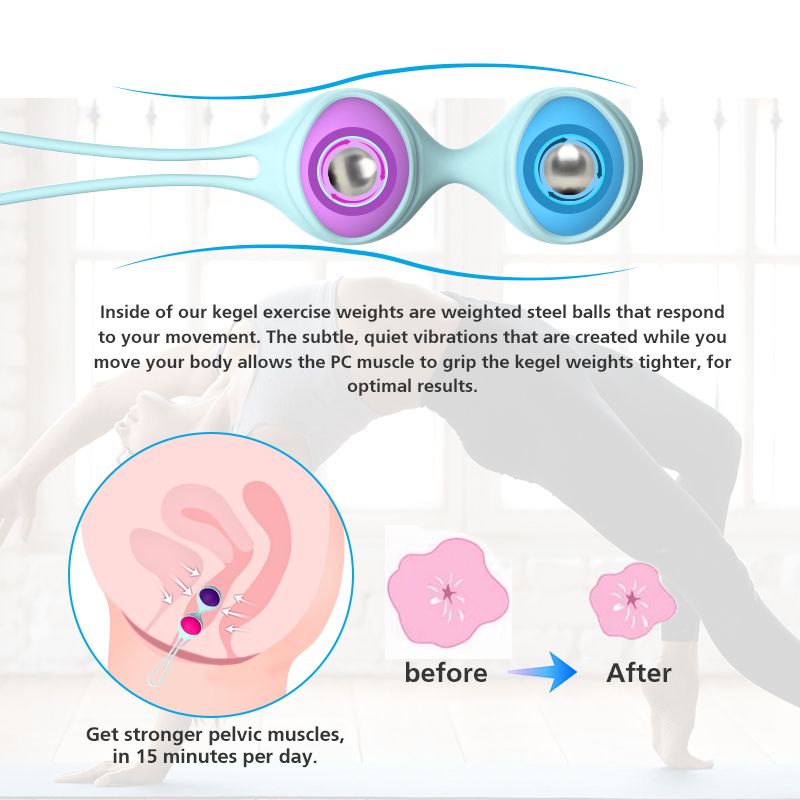 Набір різнокольорових вагінальних віброкульок Every Night Toys з вібрацією та дистанційним пультом вид 6