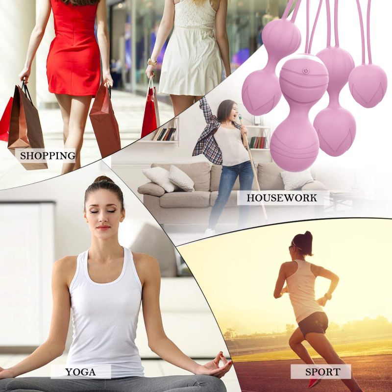 Набір вагінальних віброкульок Every Night Toys Beata, 4 шт, з дистанційним пультом, бузковий вид 9