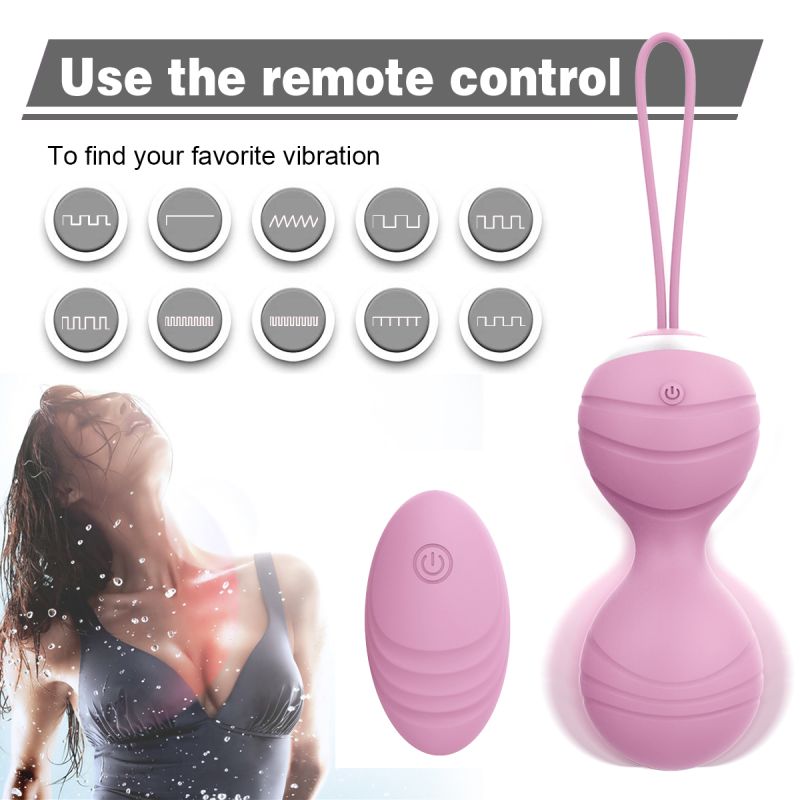 Набір вагінальних віброкульок Every Night Toys Beata, 4 шт, з дистанційним пультом, бузковий вид 10