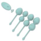 Набір вагінальних віброкульок Every Night Toys Hailey, 4 шт, з дистанційним пультом, бірюзовий вид 2