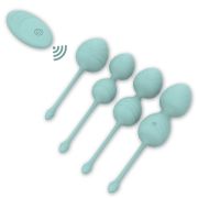 Набір вагінальних віброкульок Every Night Toys Hailey, 4 шт, з дистанційним пультом, бірюзовий
