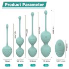 Набір вагінальних віброкульок Every Night Toys Hailey, 4 шт, з дистанційним пультом, бірюзовий вид 11