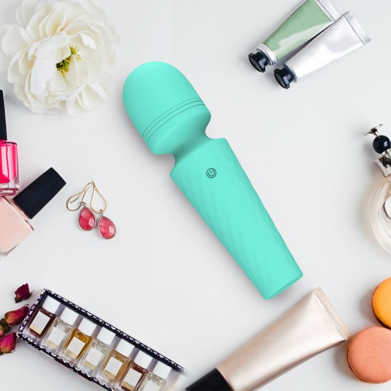 Міні-вібратор мікрофон Every Night Toys Sharon бірюзовий, 10 режимів вібрації вид 8