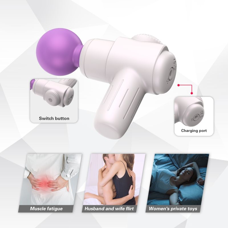 Міні-масажер Every Night Toys Candice біло-фіолетовий, 10 режимів вібрації вид 7