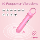 Міні-вібратор Every Night Toys Merry світло-рожевий, 10 режимів вібрації вид 3