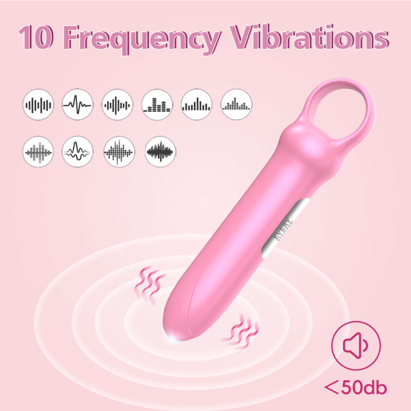 Міні-вібратор Every Night Toys Merry світло-рожевий, 10 режимів вібрації вид 3