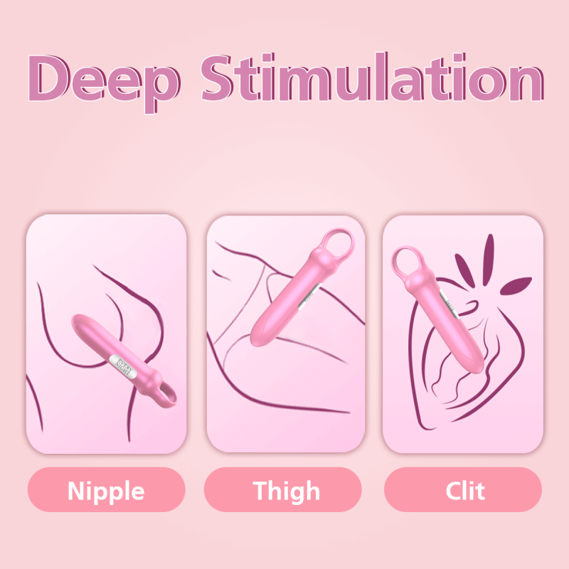 Міні-вібратор Every Night Toys Merry світло-рожевий, 10 режимів вібрації вид 4