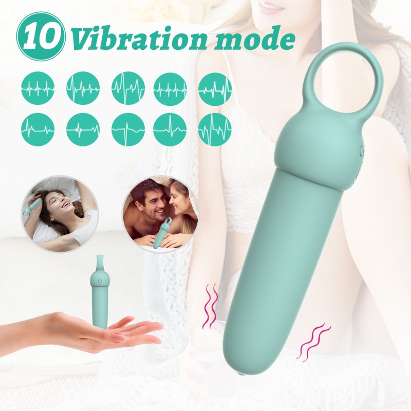 Міні-вібратор Every Night Toys Elliot світло-бірюзовий, 10 режимів вібрації вид 6