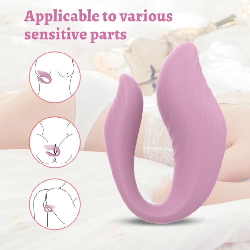 Вибратор для пар Every Night Toys Cosima с дистанционным управлением, розовый, 10 режимов вид 3