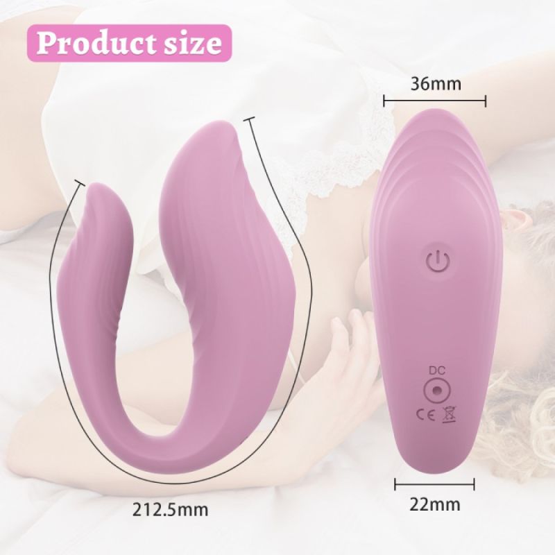 Вибратор для пар Every Night Toys Cosima с дистанционным управлением, розовый, 10 режимов вид 4