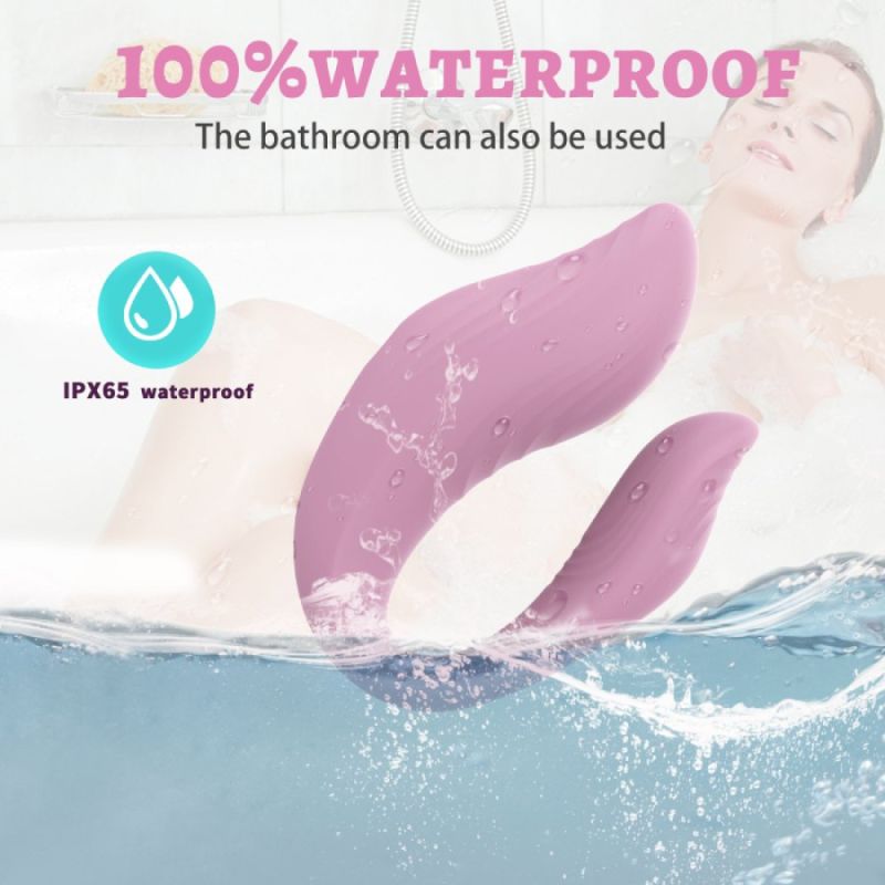 Вибратор для пар Every Night Toys Cosima с дистанционным управлением, розовый, 10 режимов вид 6