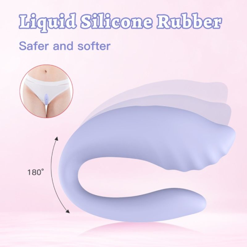 Вибратор для пар Every Night Toys Anthea с пультом, лавандовый, 19.8 х 6.3 см вид 8