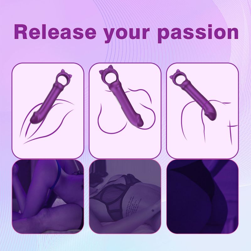 Мини-вибратор Every Night Toys Grace фиолетовый, 10 режимов вибрации вид 5