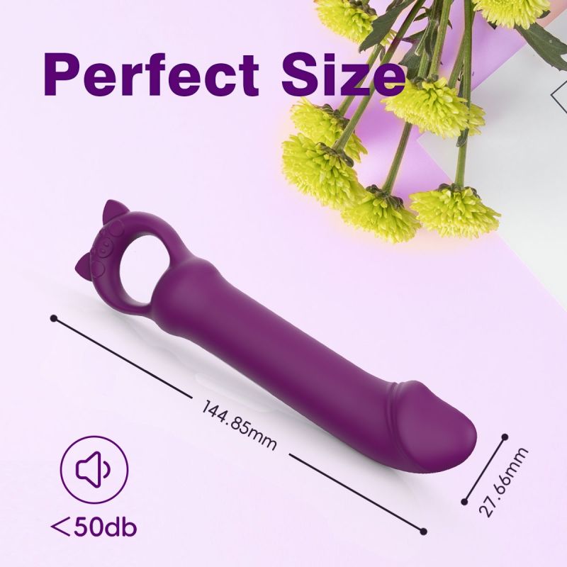 Мини-вибратор Every Night Toys Grace фиолетовый, 10 режимов вибрации вид 9