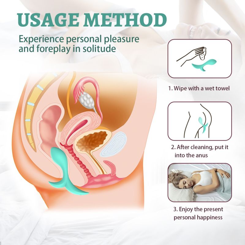 Анальний вібратор Every Night Toys Sally з дистанційним керуванням, бірюзовий, 10 режимів вібрації вид 4