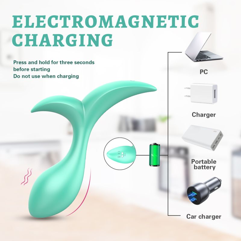 Анальний вібратор Every Night Toys Sally з дистанційним керуванням, бірюзовий, 10 режимів вібрації вид 7