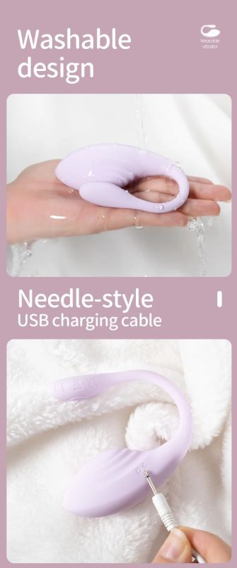 Віброяйце Every Night Toys Isadora з дистанційним керуванням, лавандовий, 10 режимів вібрації вид 9