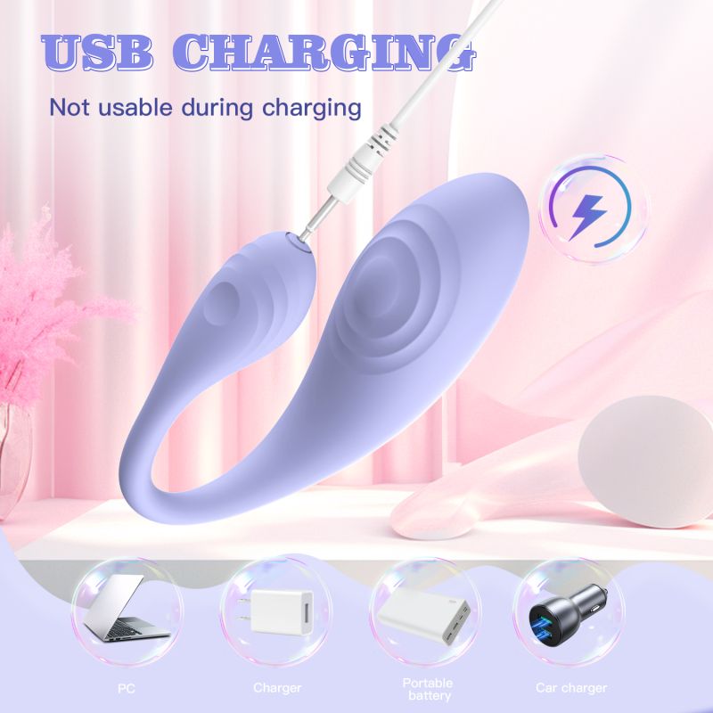 Віброяйце Every Night Toys Letitia з дистанційним керуванням, бузковий, 10 режимів вібрації вид 3