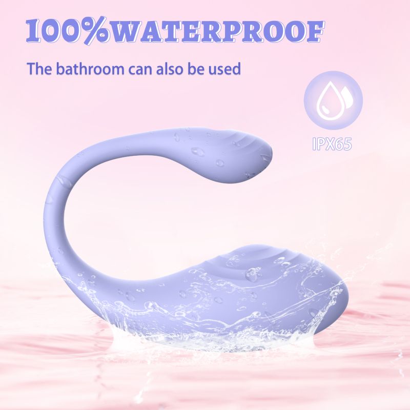 Віброяйце Every Night Toys Letitia з дистанційним керуванням, бузковий, 10 режимів вібрації вид 4