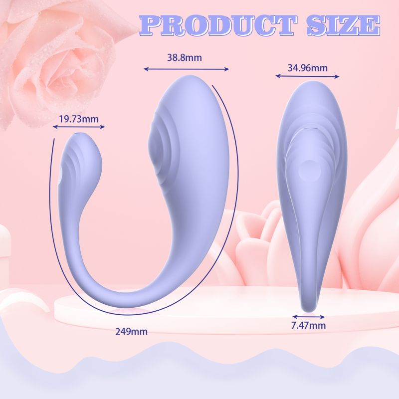 Віброяйце Every Night Toys Letitia з дистанційним керуванням, бузковий, 10 режимів вібрації вид 9