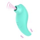 Вібратор із кліторальним стимулятором із язичком Every Night Toys Jen, зелений, 10 режимів вібрації вид 2