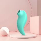 Вібратор із кліторальним стимулятором із язичком Every Night Toys Jen, зелений, 10 режимів вібрації вид 3