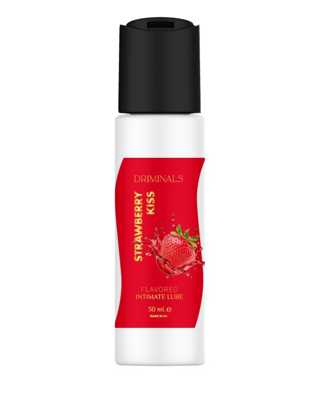 Съедобный лубрикант Driminals Kiss Strawberry со вкусом клубники, 30 мл вид 2