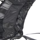 Боди из искусственной кожи Star Night, с гартером, черное, S вид 12