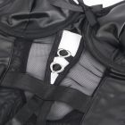 Боди из искусственной кожи Star Night, с гартером, черное, L вид 10