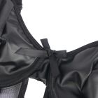 Боди из искусственной кожи Star Night, с гартером, черное, L вид 14