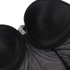 Боди полупрозрачное Star Night с бриллиантовым поясом, черное, XL-XXL вид 5