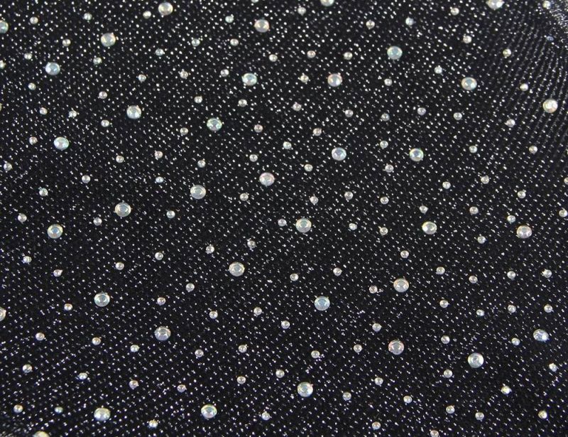 Боди со стразами Star Night с открытой спиной, черное, XS-M вид 6