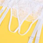 Комплект кружевной пояс для чулок StarNight с трусиками с доступом, белый, XS-S вид 5