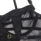 Боди с доступом Star Night с подтяжками, черное, XS-S вид 6