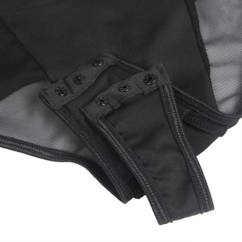 Боди с доступом Star Night с подтяжками, черное, XS-S вид 8