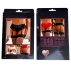 Комплект кружевной пояс для чулок StarNight с трусиками с доступом, белый, M-L вид 5