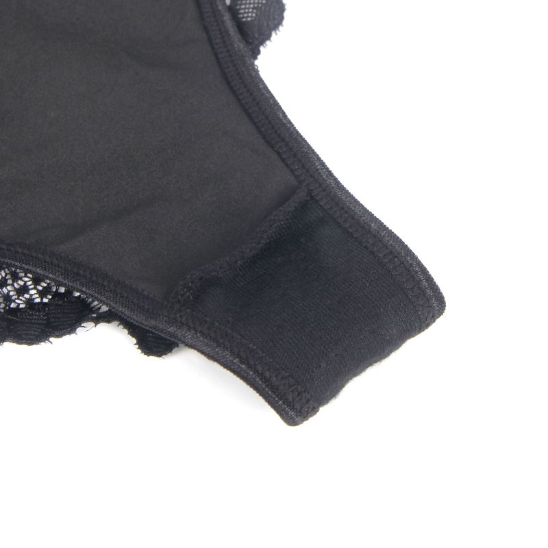 Трусики с кружевом сзади Star Night, чёрные, XS-S вид 11