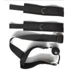 Бондаж с фиксацией за спиной Star Night с кляпом и наручниками, черный, One Size вид 4