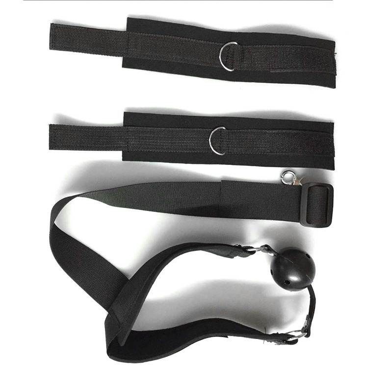 Бондаж с фиксацией за спиной Star Night с кляпом и наручниками, черный, One Size вид 4