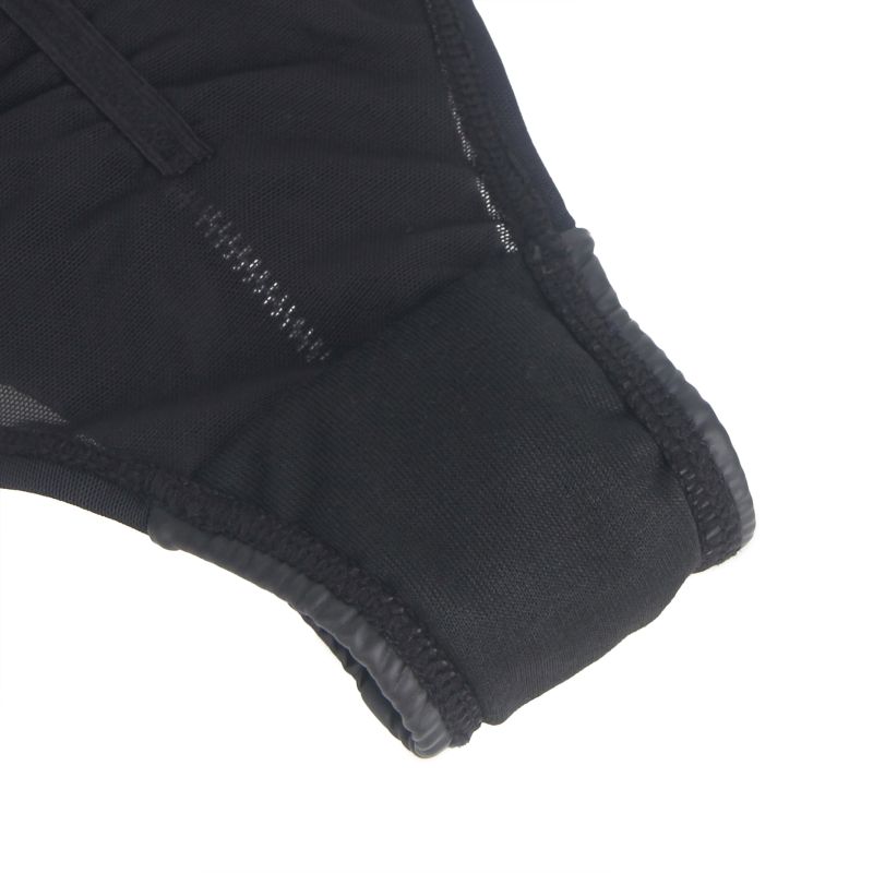 Трусы на молнии StarNight из экокожи, чёрные, S вид 9