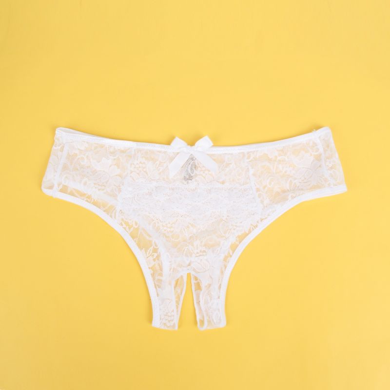 Мереживні труси з доступом Star Night, білі, M вид 5