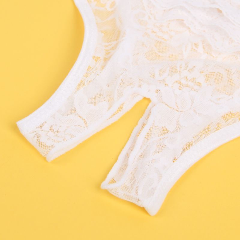 Кружевные трусы с доступом Star Night, белые, M вид 6