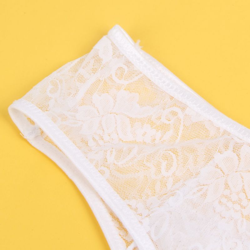 Кружевные трусы с доступом Star Night, белые, M вид 7